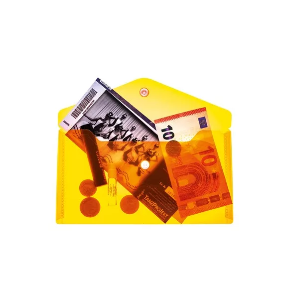 Irattartó tasak Herma DL 22x12 cm patentos narancssárga