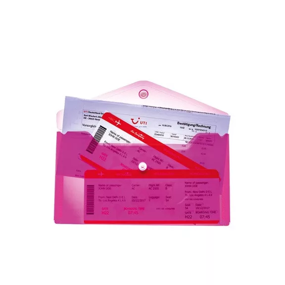 Irattartó tasak Herma DL 22x12 cm patentos pink