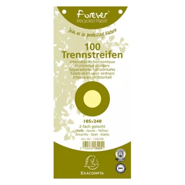   Elválasztócsík karton Exacompta 105x240 mm sárga 100 db/csomag