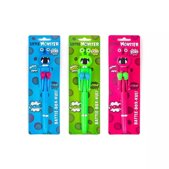 Golyóstoll Trendhaus LITTLE MONSTER bokszolós figura, 3 féle