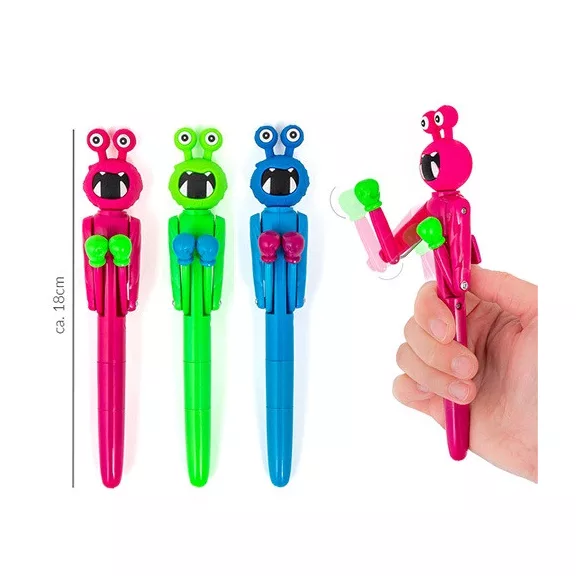 Golyóstoll Trendhaus LITTLE MONSTER bokszolós figura, 3 féle