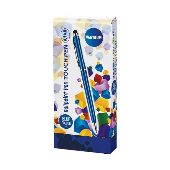 Golyóstoll Centrum 0,7 mm kék  TOUCH -érintő véggel (bliszteres)