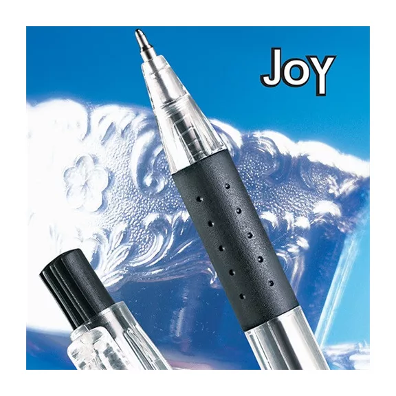 Golyóstoll Cello Joy 0,7 mm fekete eldobható