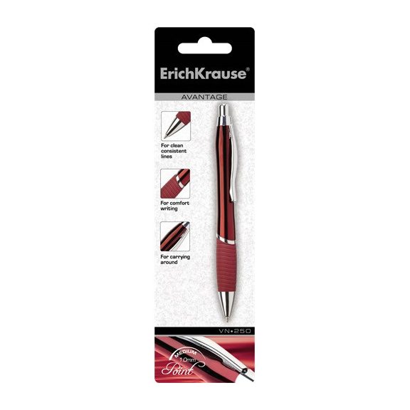 Golyóstoll ErichKrause Avantage VN-250 1.0 mm bordó