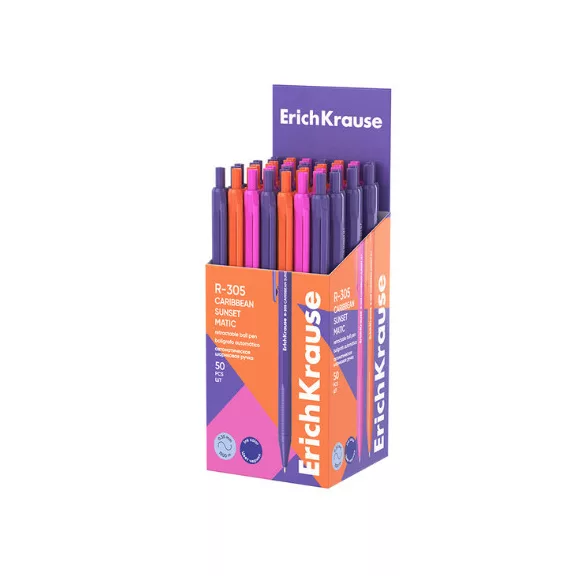 Golyóstoll ErichKrause R-301 Matic Caribbean Sunset 0.7 mm kék vegyes színek