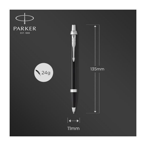 Golyóstoll Parker Royal IM Essential matt fekete, ezüst klipsz 2143632