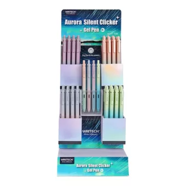   Zselés toll Writech Aurora Ombre Pastel 72 db/display vegyes színek