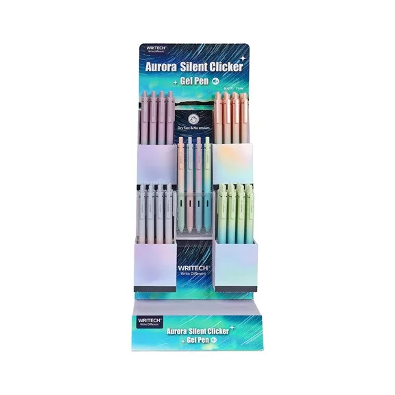 Zselés toll Writech Aurora Ombre Pastel 72 db/display vegyes színek Zselés toll Writech Aurora Ombre Pastel 72 db/display vegyes színek