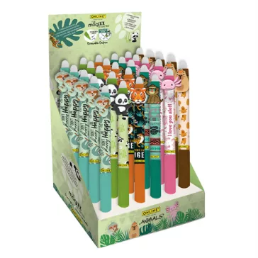   Display zseléstoll Online Magixx Animals radírozható 30 db-os vegyes minták (csak display)