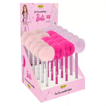   Display zseléstoll Online Barbie Pompom radírozható 20 db-os vegyes minták (csak display)