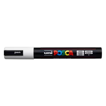 Marker Uni dekor Posca PC-5M fehér 1,8-2,5 mm