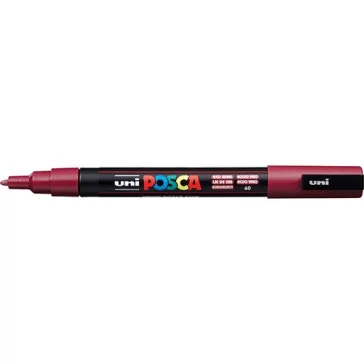 Marker Uni dekor Posca PC-3M Vörösbor 0,9-1,3 mm