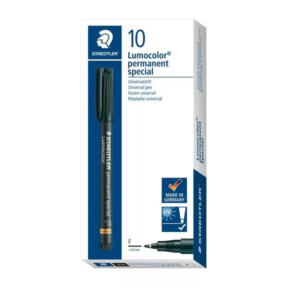 Marker Staedtler Lumocolor permanent F fekete speciális