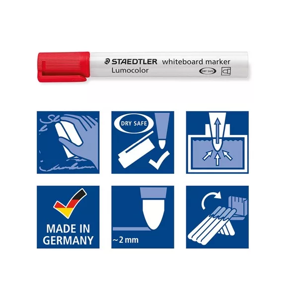 Táblamarker Staedtler Lumocolor kerek 4 db-os klt. (pink, világoskék, világoszöld, fekete)