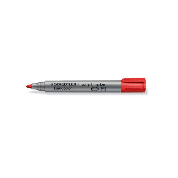 Táblamarker Staedtler Lumocolor flipchart kerek piros