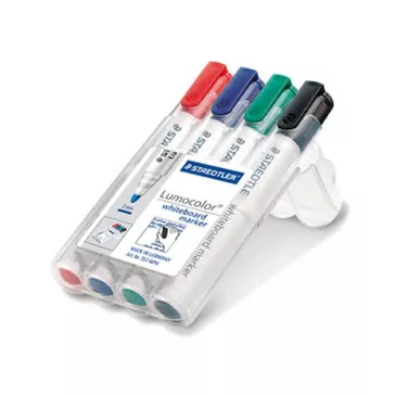   Táblamarker Staedtler Lumocolor kerek 4 db-os klt. (piros, kék, zöld, fekete)
