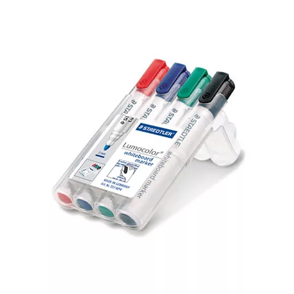 Táblamarker Staedtler Lumocolor kerek 4 db-os klt. (piros, kék, zöld, fekete)