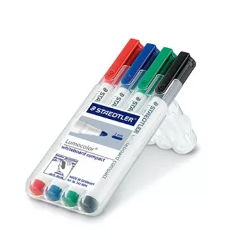   Táblamarker Staedtler Lumocolor Compact kerek 4 db-os klt. (piros, kék, zöld, fekete)