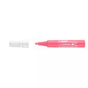 Textilmarker Ico T-Shirt fluó rózsaszín