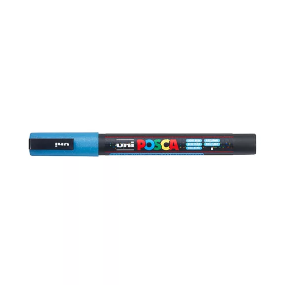 Marker Uni dekor Posca PC-3M csillámló világoskék 0,9-1,3 mm