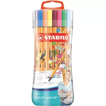 Tűfilc Stabilo point 88 0,4 mm 30 db-os klt. sleeve pack