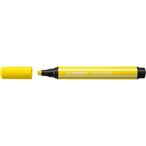 Rostirón Stabilo Pen 68 MAX prémium vágott heggyel citromsárga
