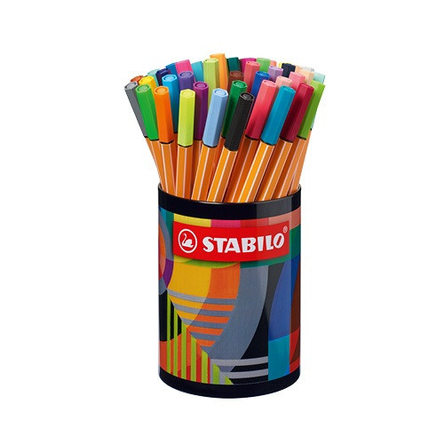 Tűfilc Stabilo Point 88 Arty 0,4 mm 45 db-os klt. fémdobozos