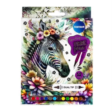 Rostirón Centrum Art Dual Tip 12 db-os klt. zebrás