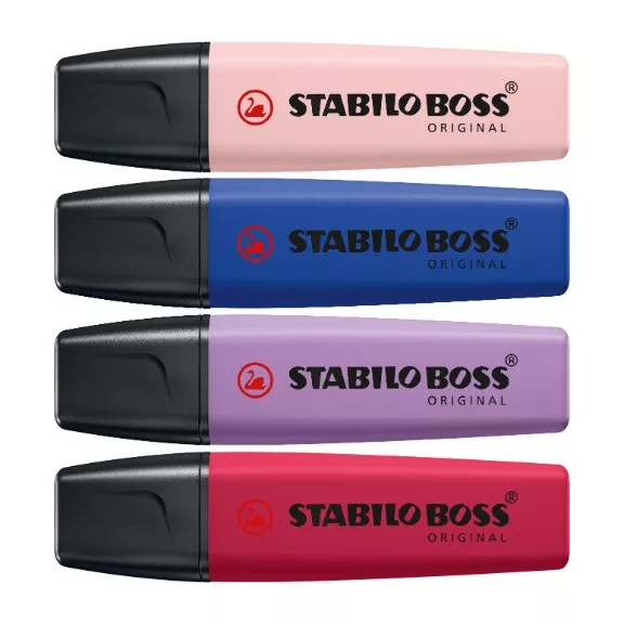 Szövegkiemelő Stabilo Boss Original NatureCOLORS Wildflowers 4 db-os klt.(hajnalpír, utlramarinkék, lila, burgundi)