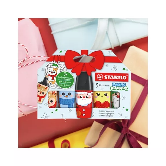Szövegkiemelő Stabilo Boss Mini Frosty Friends 5 db-os klt. Szövegkiemelő Stabilo Boss Mini Frosty Friends 5 db-os klt.