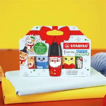   Szövegkiemelő Stabilo Boss Mini Frosty Friends 5 db-os klt.