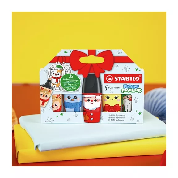 Szövegkiemelő Stabilo Boss Mini Frosty Friends 5 db-os klt. Szövegkiemelő Stabilo Boss Mini Frosty Friends 5 db-os klt.