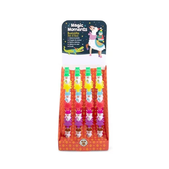 Tolóbetétes ceruza Trendhaus Magic Moments hóember csillaggal 5 színű Tolóbetétes ceruza Trendhaus Magic Moments hóember csillaggal 5 színű