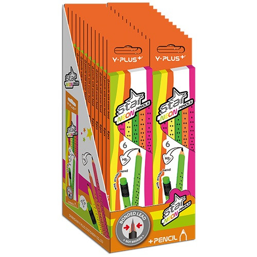 Grafitirón Y-Plus+ Star HB neon 6 db/doboz