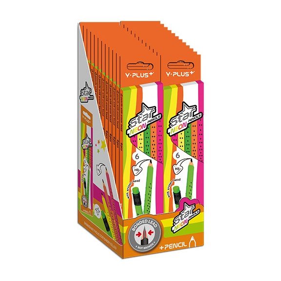 Grafitirón Y-Plus+ Star HB neon 6 db/doboz