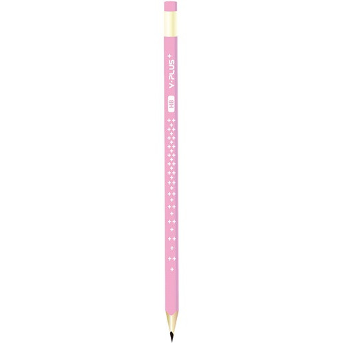 Grafitirón Y-Plus+ Star Pastel HB háromszögletű radíros 12 db/doboz
