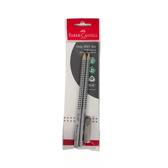 Grafitirón Faber-Castell Grip 2001 2 db/bliszter + kupakradír Grafitirón Faber-Castell Grip 2001 2 db/bliszter + kupakradír