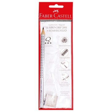   Grafitirón Faber-Castell Grip 2001 Jumbo grafitcsomag:: ceruza+fémhegyező