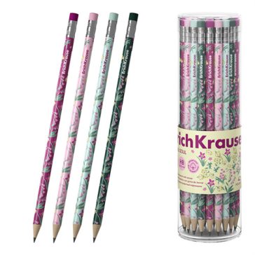 Grafitirón ErichKrause Floral Soul HB radírral