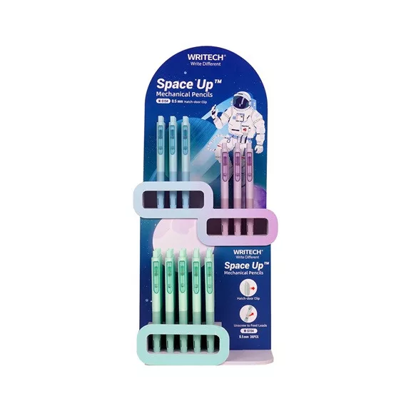 Nyomós irón Writech Space Up Pastel 0,5 mm 38 db/display vegyes színek Nyomós irón Writech Space Up Pastel 0,5 mm 38 db/display vegyes színek