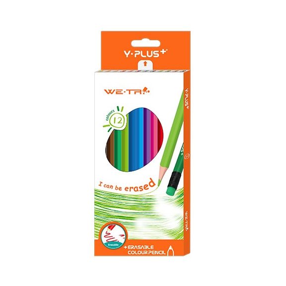Színes ceruza  Y-Plus+ We-Tri 12 db-os klt. háromszögletű radíros