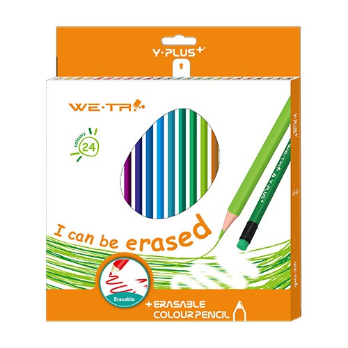 Színes ceruza  Y-Plus+ We-Tri 24 db-os klt. háromszögletű radíros