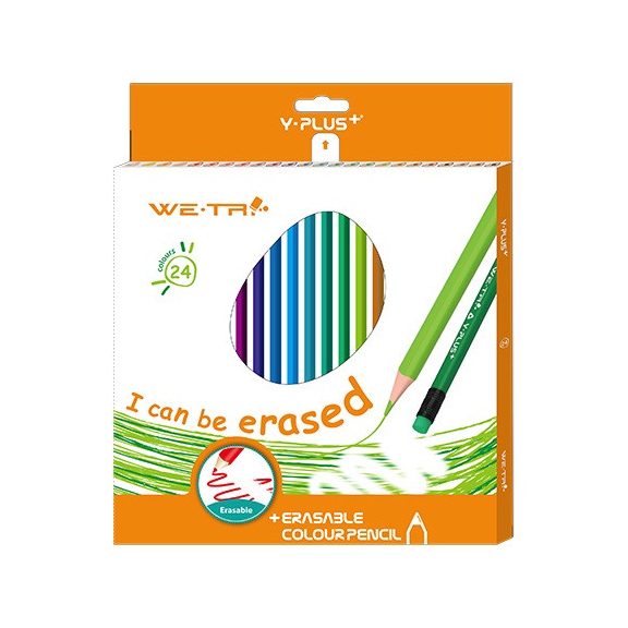 Színes ceruza  Y-Plus+ We-Tri 24 db-os klt. háromszögletű radíros