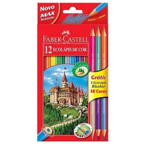 Színes ceruza Faber-Castell 12 db+3 klt. bicolor (120112+3)