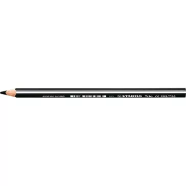 Színes ceruza Stabilo Trio vastag háromszög alakú fekete