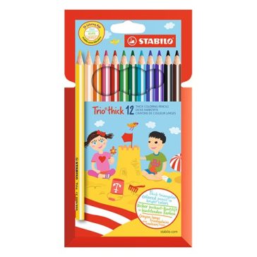   Színes ceruza Stabilo Trio 203 háromszögletű vastag 12 db-os klt.