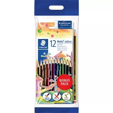   Színes ceruza Staedtler Noris Club 12 db-os klt. ajándék ceruza és radír