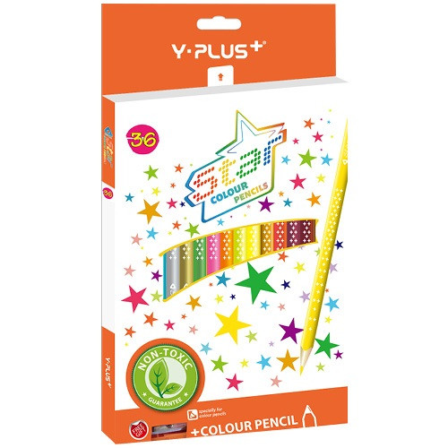 Színes ceruza Y-Plus+ STAR 36 db-os klt. színezővel, hegyezővel