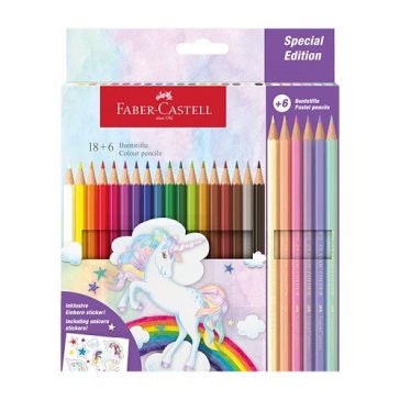 Színes ceruza Faber-Castell kastélyos 18db+6db klt.