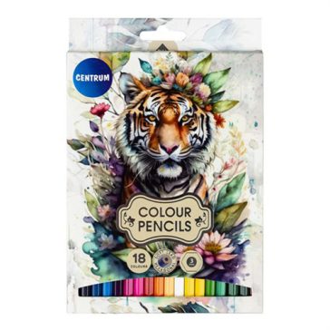 Színes ceruza Centrum TIGER hatszögletű 18 db-os klt.-ben